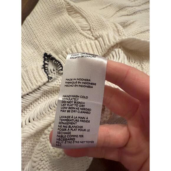 Cleobella Women's Cotton Sleeveless White Knit Casual Boho Blouse Size Small - Picture 5 of 8